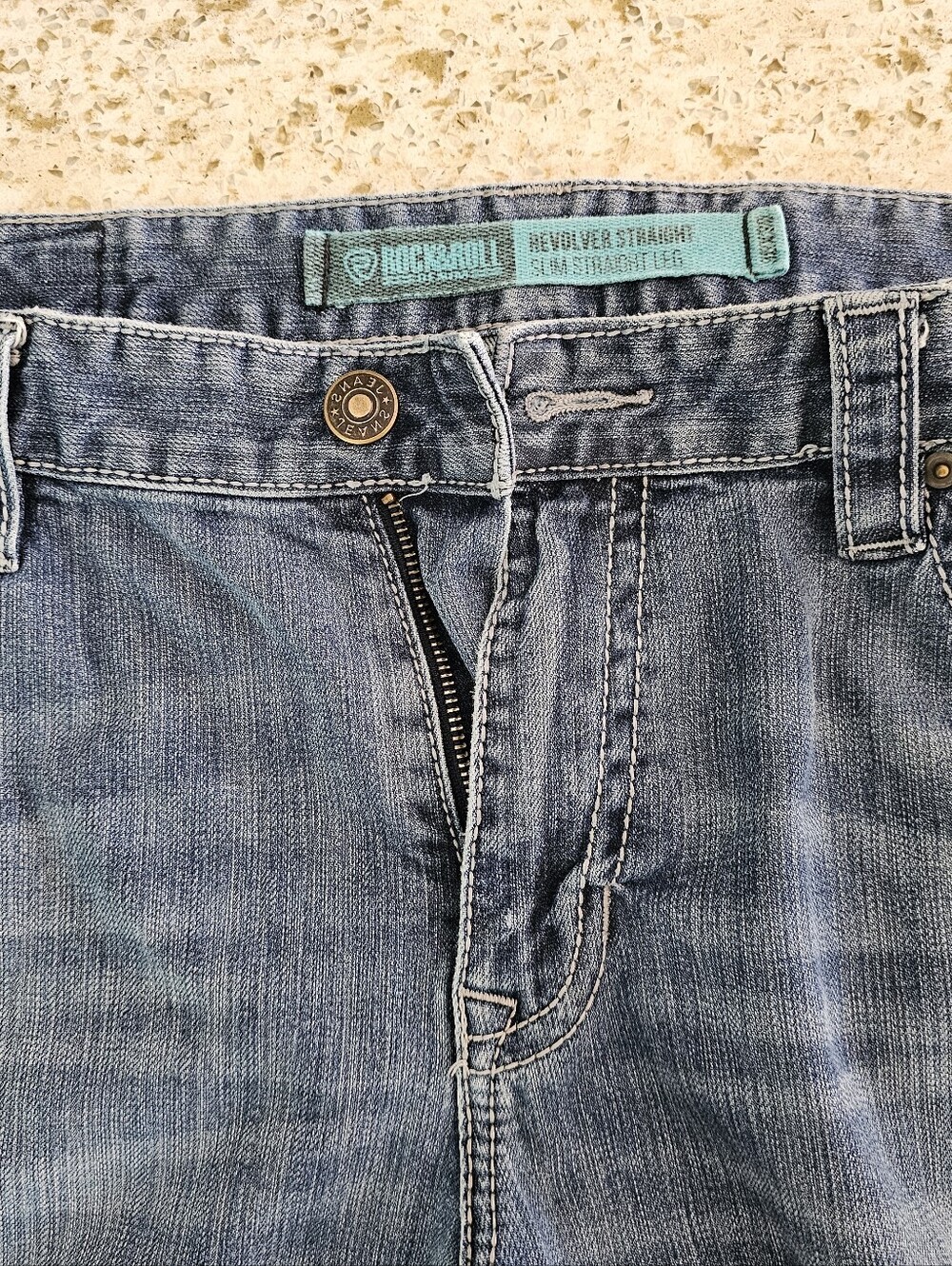 Men's Rock & Roll Revolver Slim Straight Men’s Jeans size 38X30